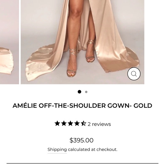 Amelie Off the Shoulder gown - Picture 3 of 4